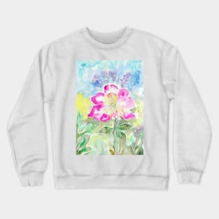 Magenta Summer Flower Crewneck Sweatshirt